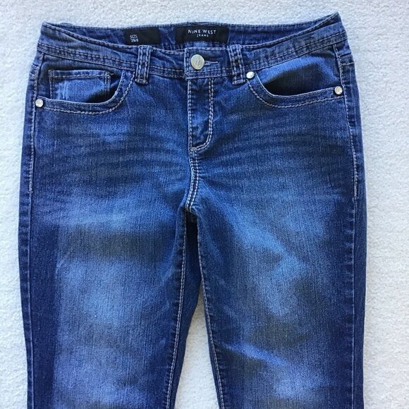 NINE WEST JEANS SIZE 8 RAMSES BLING BOOT - Picture 4 of 8